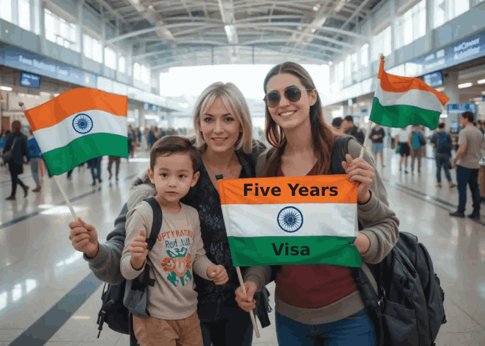 Five Years Multiple Entry Indian E-Tourist Visa Online