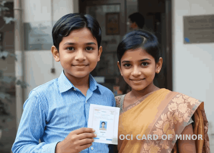 New OCI Card of Minor